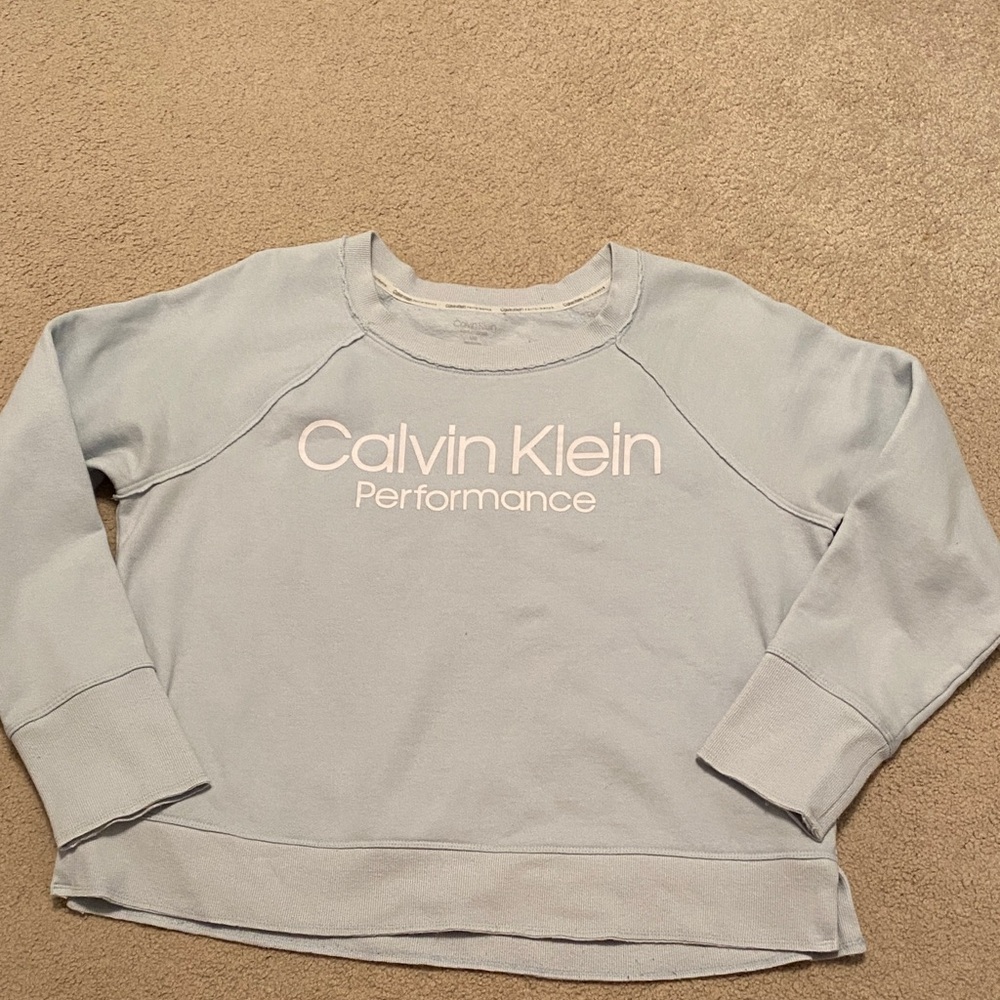 Calvin Klein Pale Blue Logo Crewneck Sweatshirt
